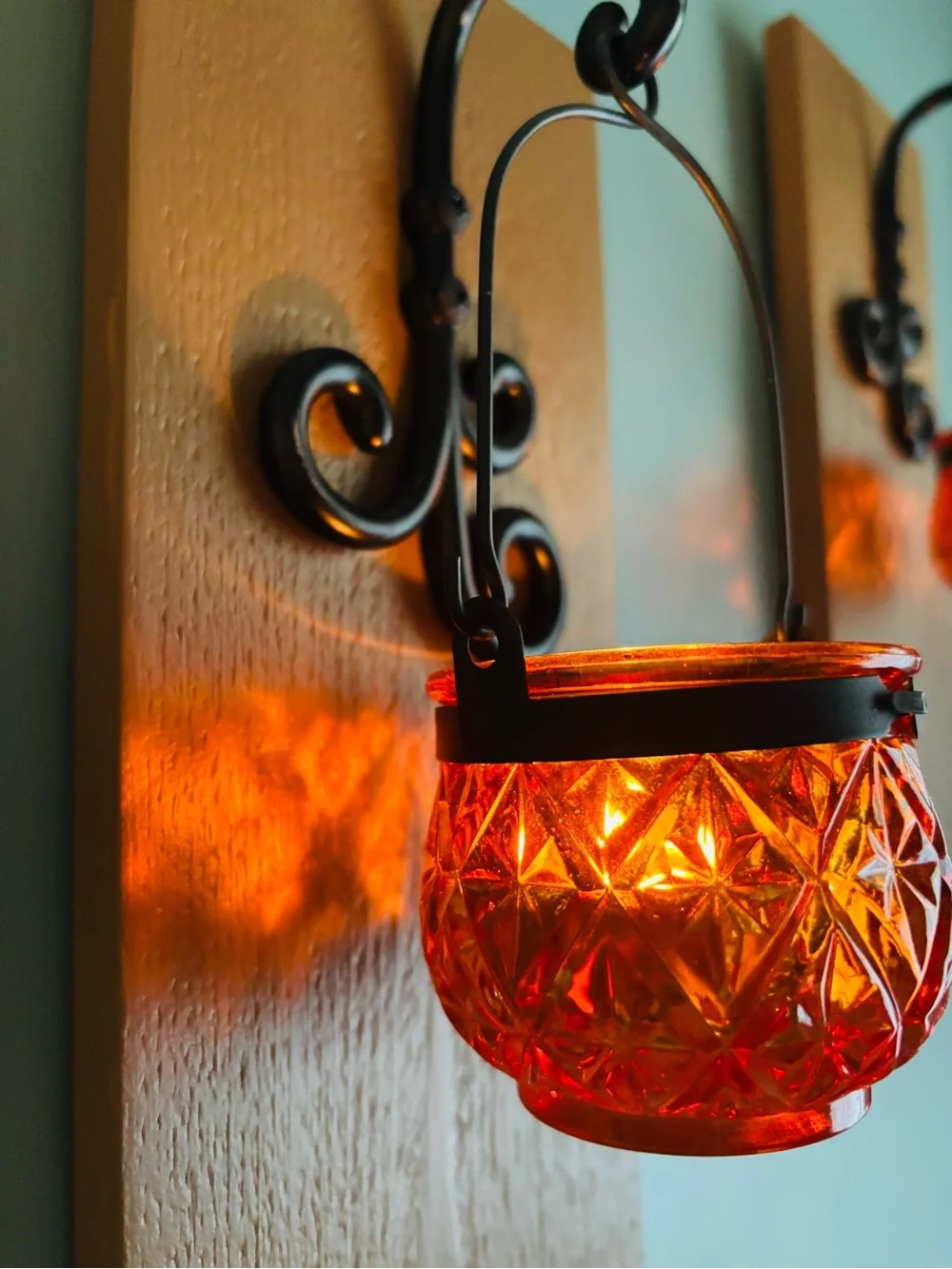 Set of Two Wall Sconces Candle Holders